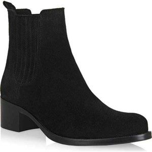 LA CANADIENNE Prince Waterproof Bootie Black Suede Size 8